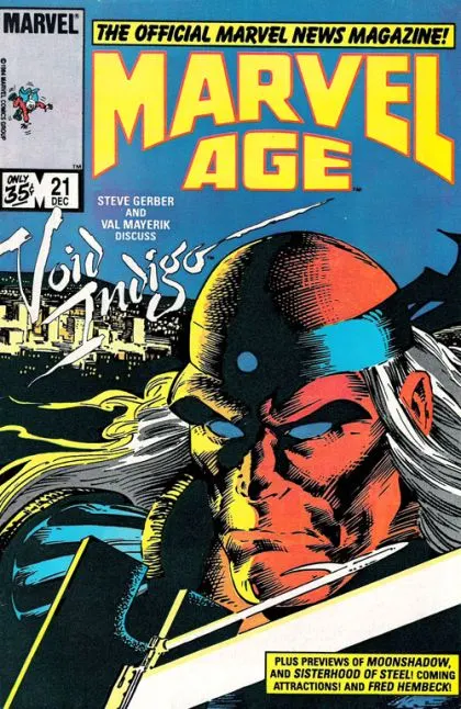 Marvel Age #21 comic book cover, 1984