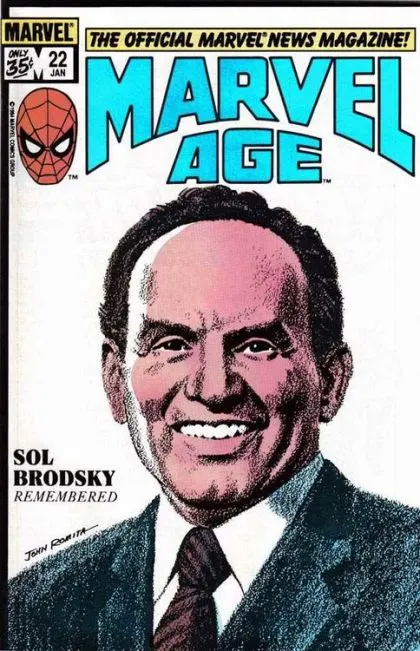 Marvel Age #22 comic book cover, 1985