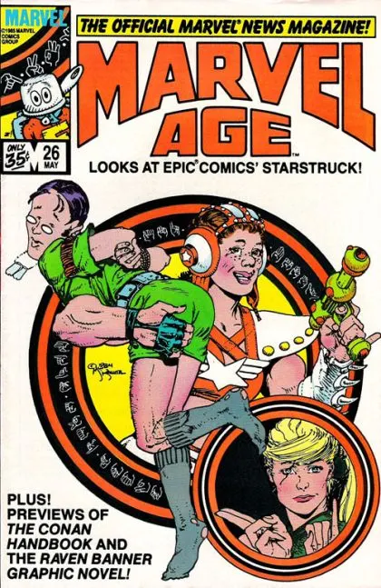 Marvel Age #26 comic book cover, 1985
