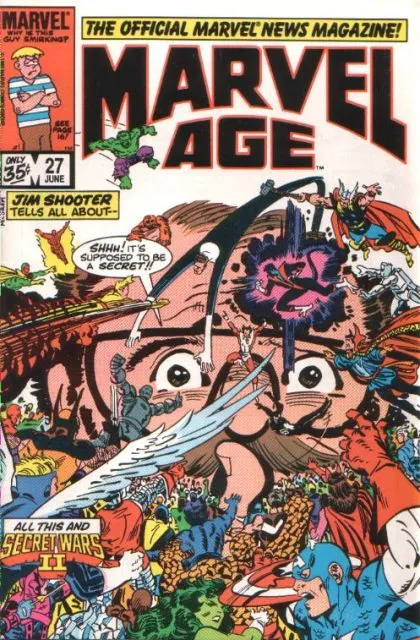 Marvel Age #27 comic book cover, 1985