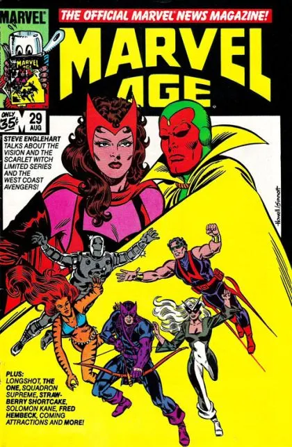 Marvel Age #29 comic book cover, 1985