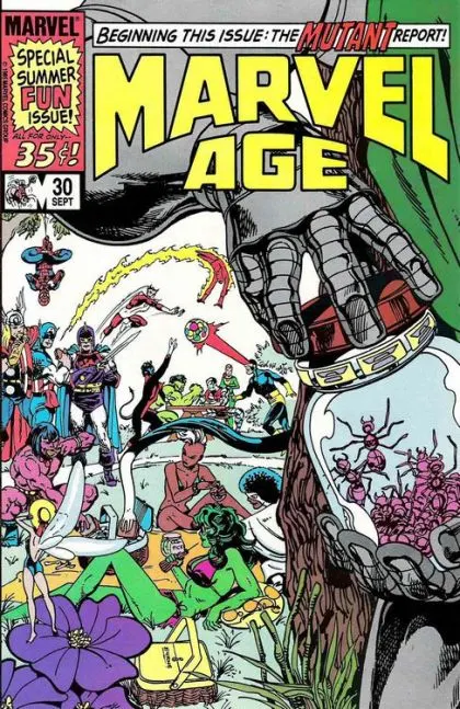 Marvel Age #30 comic book cover, 1985