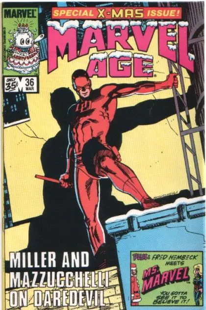 Marvel Age #36 comic book cover, 1986