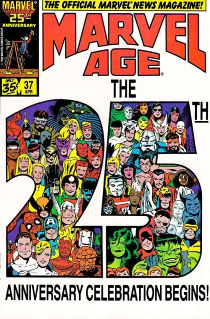 Marvel Age #37 comic book cover, 1986