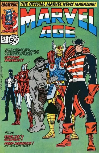 Marvel Age #57 comic book cover, 1987