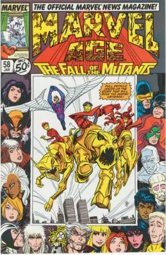 Marvel Age #58 comic book cover, 1988