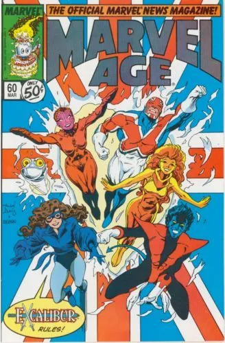 Marvel Age #60 comic book cover, 1988