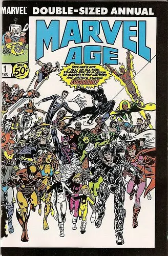 Marvel Age Annual #1 comic book cover, 1985