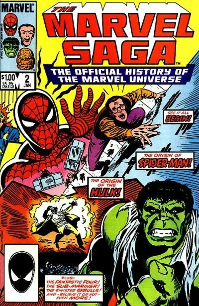 The Marvel Saga #2 Direct Edition comic book cover, 1986