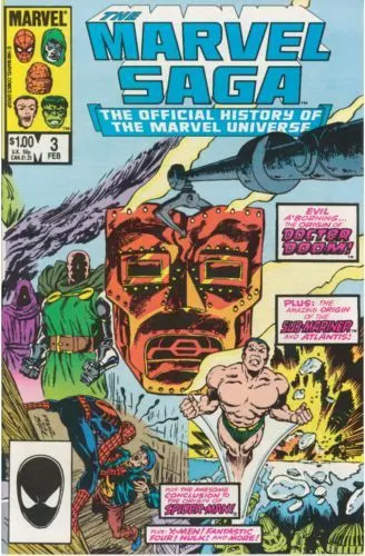 The Marvel Saga #3 Direct Edition comic book cover, 1986