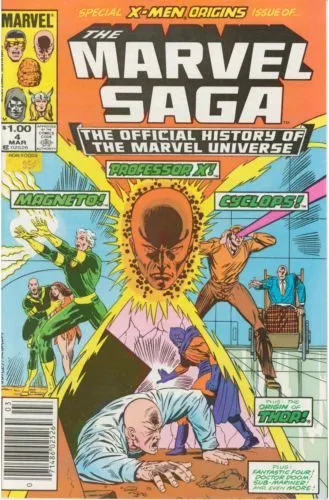 The Marvel Saga #4 Newsstand Edition comic book cover, 1986