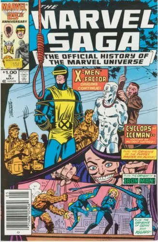 The Marvel Saga #6 Newsstand Edition comic book cover, 1986