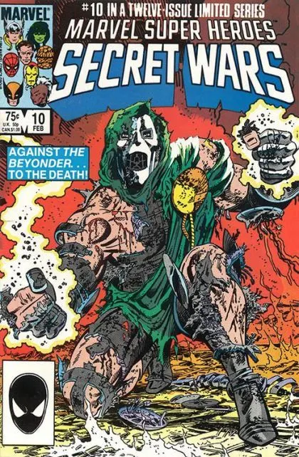 Marvel Super Heroes Secret Wars #10 Direct Edition comic book cover, 1985