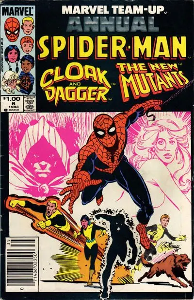 Marvel Team-Up Annual #6 Newsstand Edition comic book cover, 1983