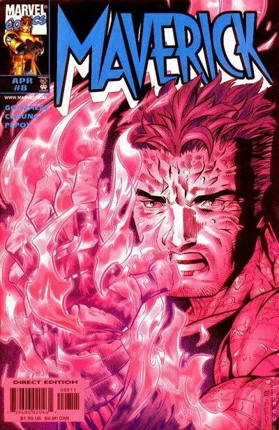 Maverick #8 Direct Edition comic book cover, 1998