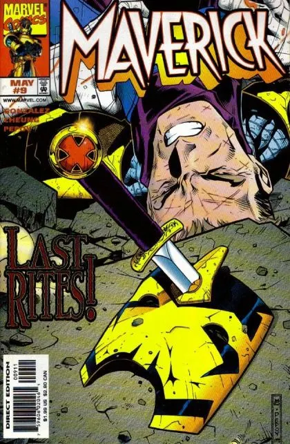 Maverick #9 Direct Edition comic book cover, 1998