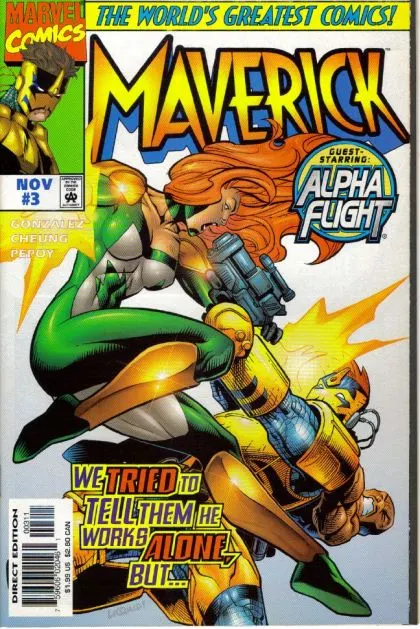 Maverick #3 Direct Edition comic book cover, 1997
