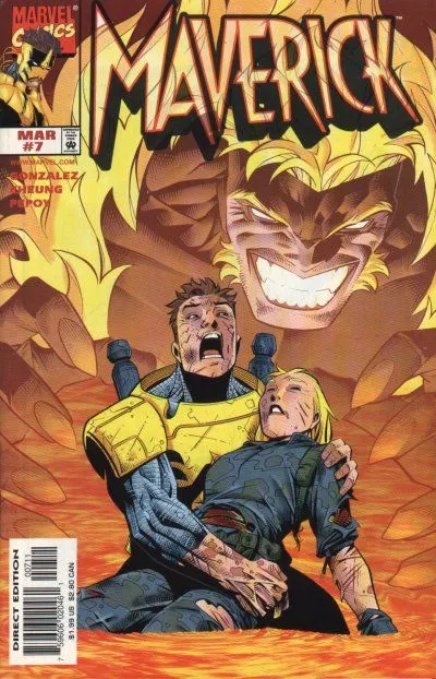 Maverick #7 Direct Edition comic book cover, 1998