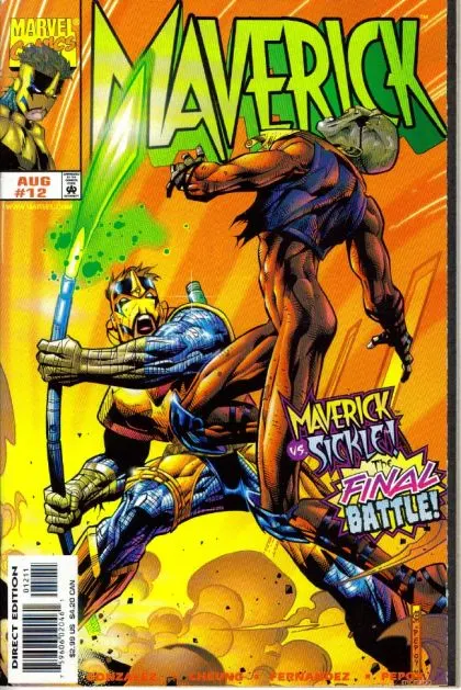 Maverick #12 Direct Edition comic book cover, 1998