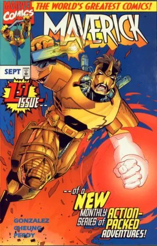 Maverick #1 Direct Edition comic book cover, 1997