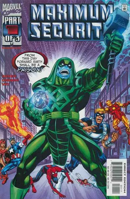 Maximum Security #1 comic book cover, 2000