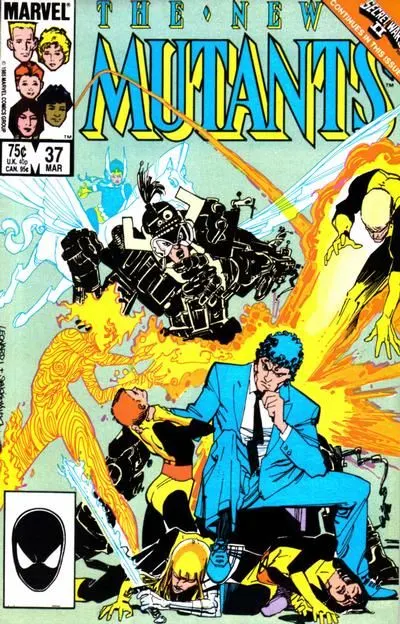 New Mutants, Vol. 1 #37 Direct Edition comic book cover, 1986