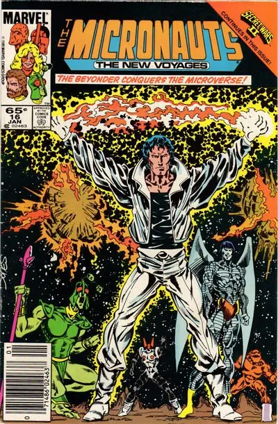 Micronauts, Vol. 2 #16 Newsstand Edition comic book cover, 1986