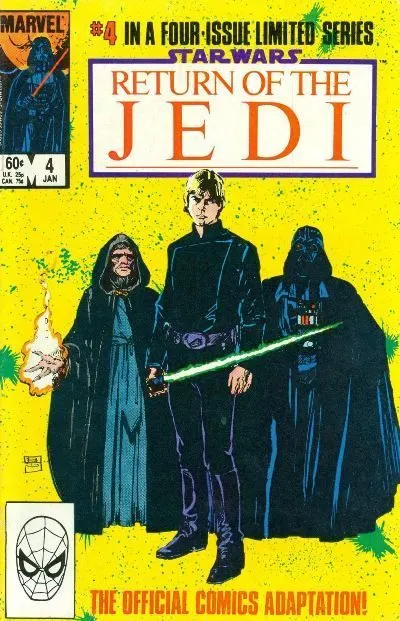 Star Wars: Return of the Jedi (Marvel) #4 Direct Edition comic book cover, 1984