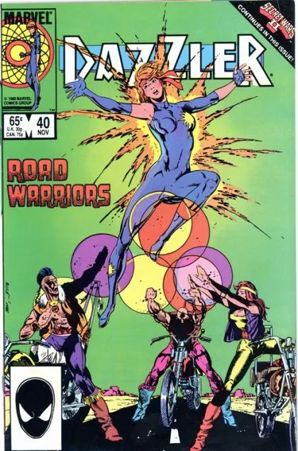 Dazzler, Vol. 1 #40 Direct Edition comic book cover, 1985