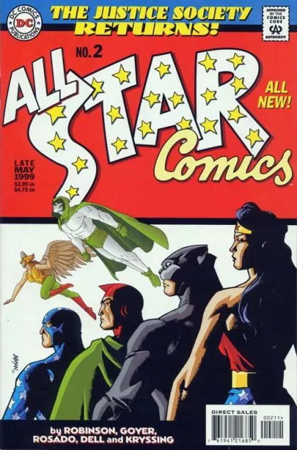 All-Star Comics, Vol. 2 #2 Direct Edition comic book cover, 1999