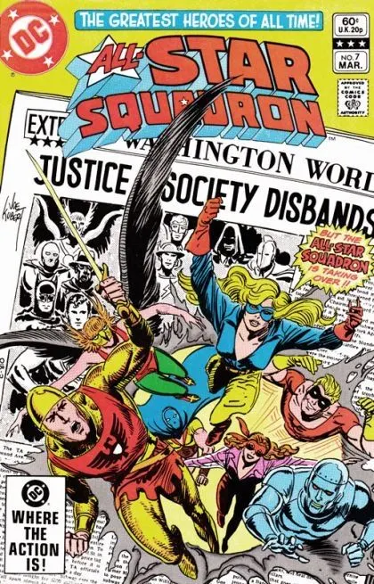 All-Star Squadron #7 Direct Edition comic book cover, 1982
