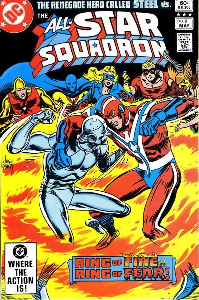 All-Star Squadron #9 Direct Edition comic book cover, 1982