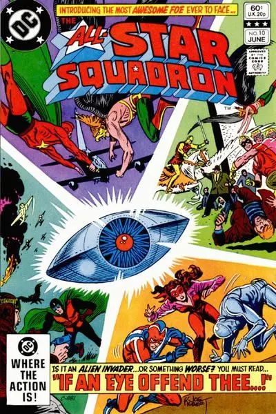 All-Star Squadron #10 Direct Edition comic book cover, 1982