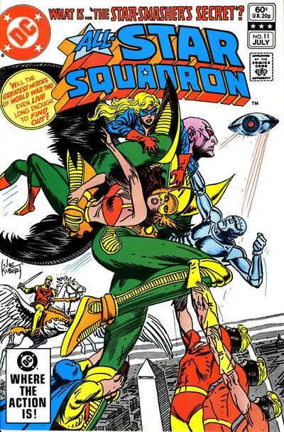All-Star Squadron #11 Direct Edition comic book cover, 1982