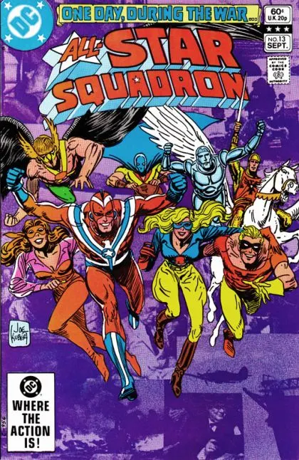 All-Star Squadron #13 Direct Edition comic book cover, 1982
