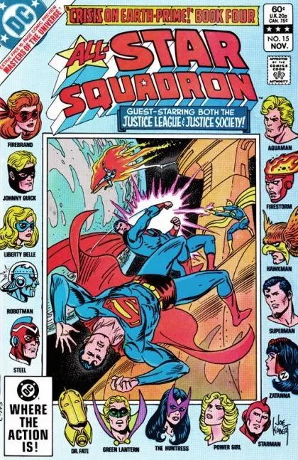 All-Star Squadron #15 Direct Edition comic book cover, 1982