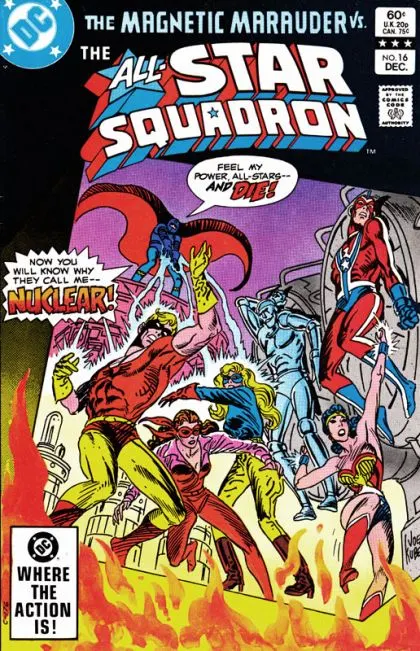 All-Star Squadron #16 Direct Edition comic book cover, 1982
