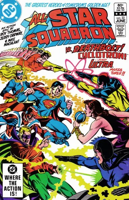 All-Star Squadron #22 Direct Edition comic book cover, 1983