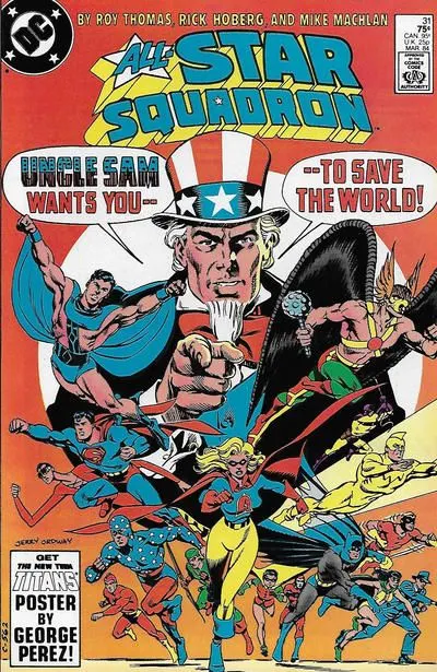 All-Star Squadron #31 Direct Edition comic book cover, 1984