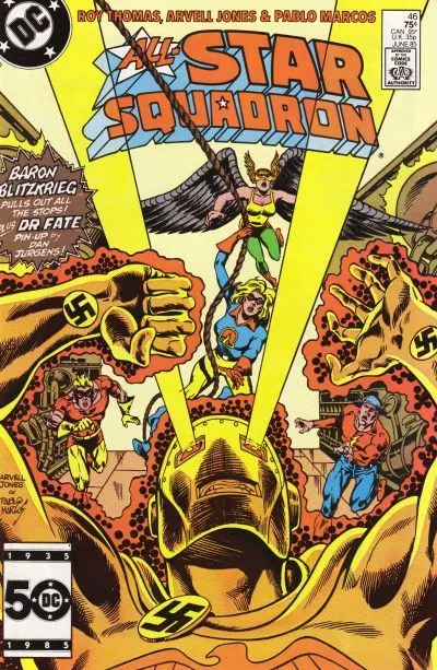 All-Star Squadron #46 Direct Edition comic book cover, 1985