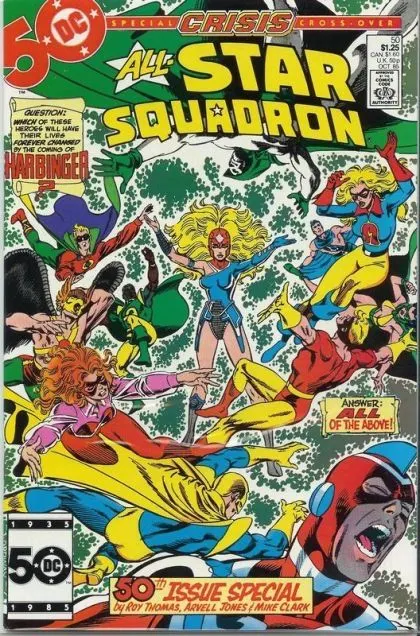 All-Star Squadron #50 Direct Edition comic book cover, 1985