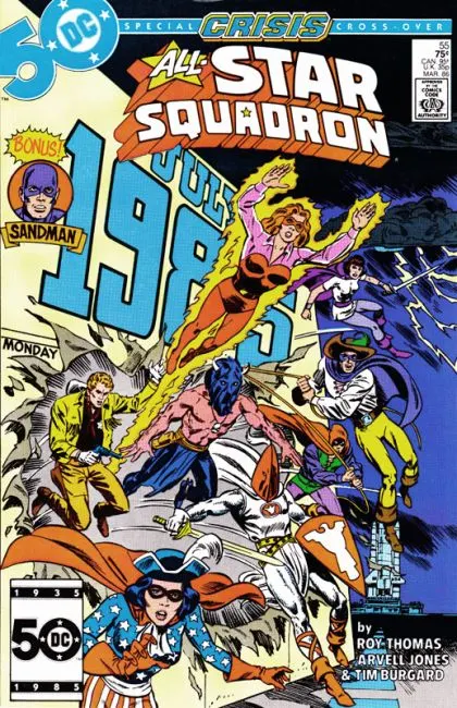 All-Star Squadron #55 Direct Edition comic book cover, 1986