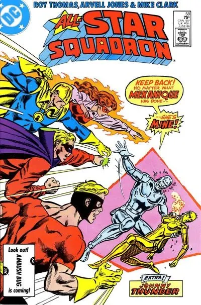 All-Star Squadron #58 Direct Edition comic book cover, 1986