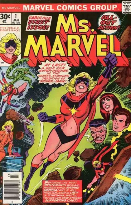 Ms. Marvel, Vol. 1 #1 Regular Edition comic book cover, 1977