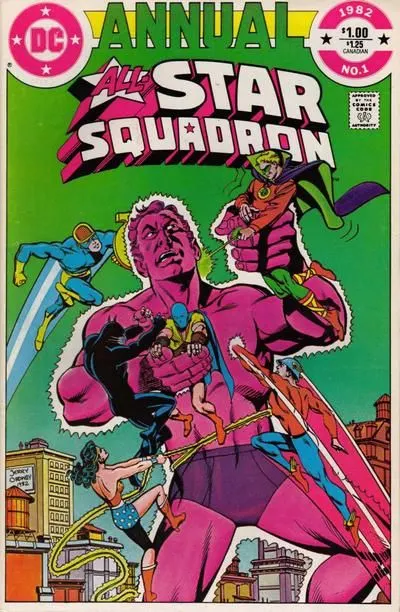 All-Star Squadron Annual #1 Direct Edition comic book cover, 1982