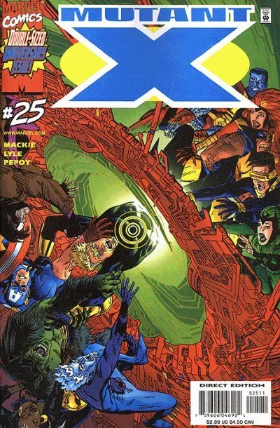 Mutant X #25 Direct Edition comic book cover, 2000