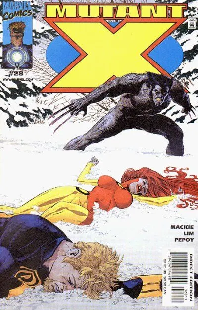 Mutant X #28 Direct Edition comic book cover, 2001