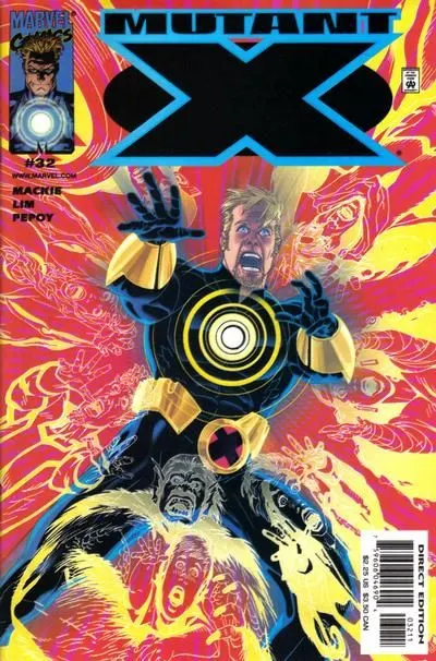 Mutant X #32 Direct Edition comic book cover, 2001