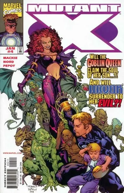Mutant X #4 Direct Edition comic book cover, 1999