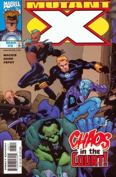 Mutant X #6 Direct Edition comic book cover, 1999